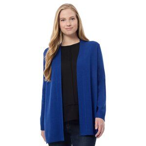 NWT Jones New York Women's Open-Front Cardigan XL Sapphire Blue Work Formal